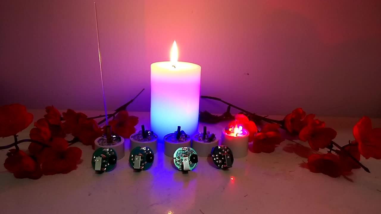 Light Activated Ready Assembled Rgb Light Diode With Candle Pcb Board