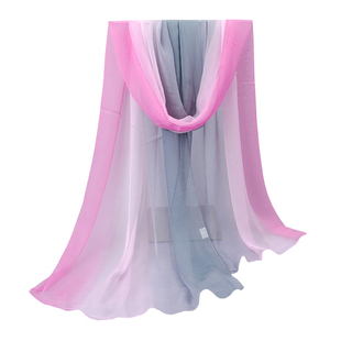 礼仪培训丝巾形体训练纱巾女新款夏季练功表演模特长款乔其纱围巾