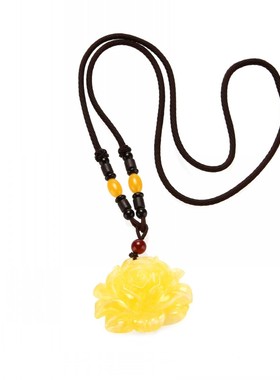 民族风老蜜蜡挂坠装饰品毛衣链