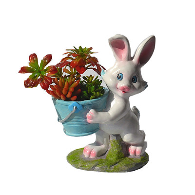 动物小兔多肉花盆树脂卡通