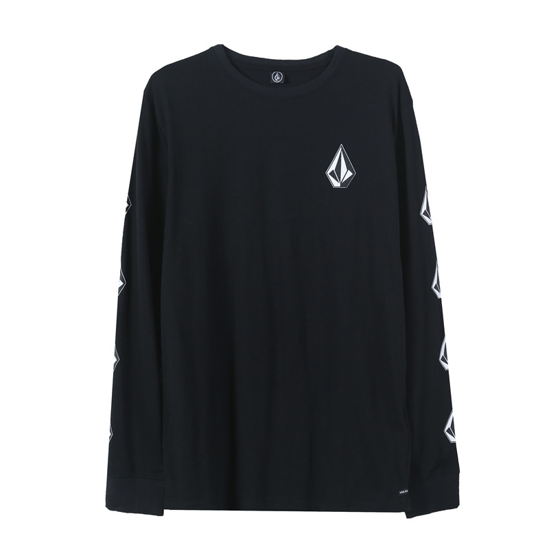 春装上市 美国进口 钻石Volcom 长袖 薄款卫衣 大LOGO黑色白色