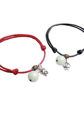 原宿十二12生肖夜光石夜明珠手链