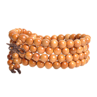 红豆杉念珠 天然老料108颗 木质佛珠 保真正品高密顺纹情侣款手串