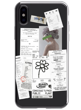 小众手机壳15适用iphone16pro华为pura70透明nova11欧美ins风12小米civi4pro荣耀200小票note14红米k60魅族21
