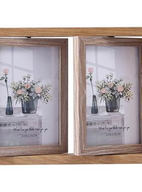 北欧风木质旋转连体框多张照片