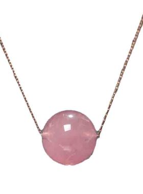 天然草莓晶转运珠吊坠项链绿幽灵