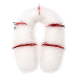 超大狐狸毛领子帽条羽绒服毛领子毛条帽领真毛毛领女袖口皮草围巾