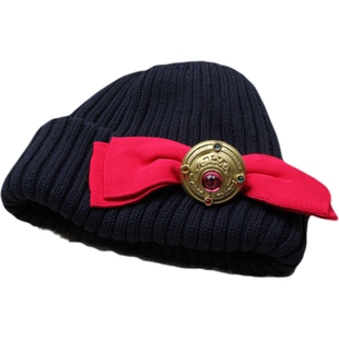 CA4LA帽子女秋冬韩版日系学生可爱蝴蝶结套头休闲毛线针织新款