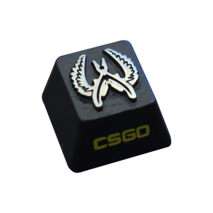 键石CSGO反恐精英游戏周边黑瓜机械键盘锌铝合金金属浮雕键帽按键