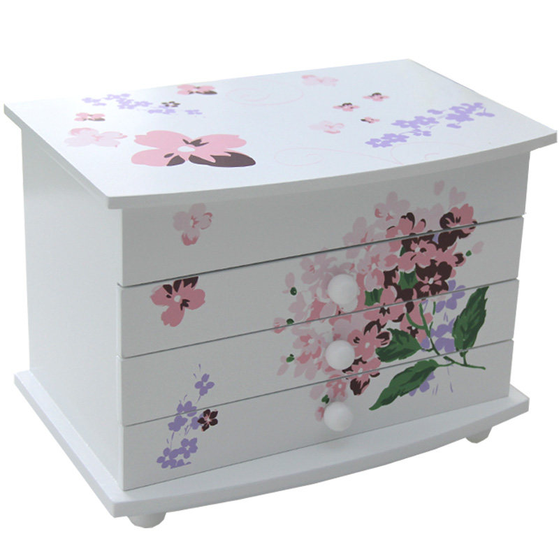 木质首饰盒多层抽屉女玩具收纳箱