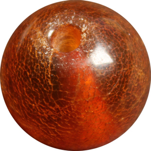 开片清代朝珠金珀天然古董珠老琥珀老蜜蜡散珠子配珠单珠单颗手串