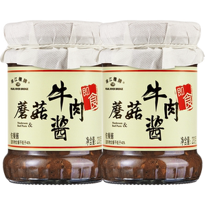 珠江桥牌-香菇牛肉酱玻璃瓶装230g*2
