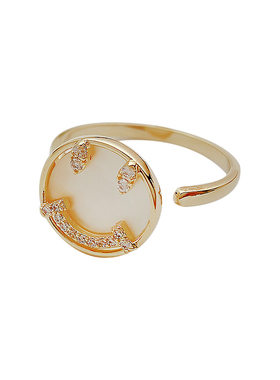 高级感超仙锆石开口ins风戒指