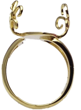 925纯银镀黄金白金两侧枝蔓随形