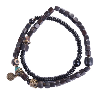 小众手串黑檀木民族风古铜男女