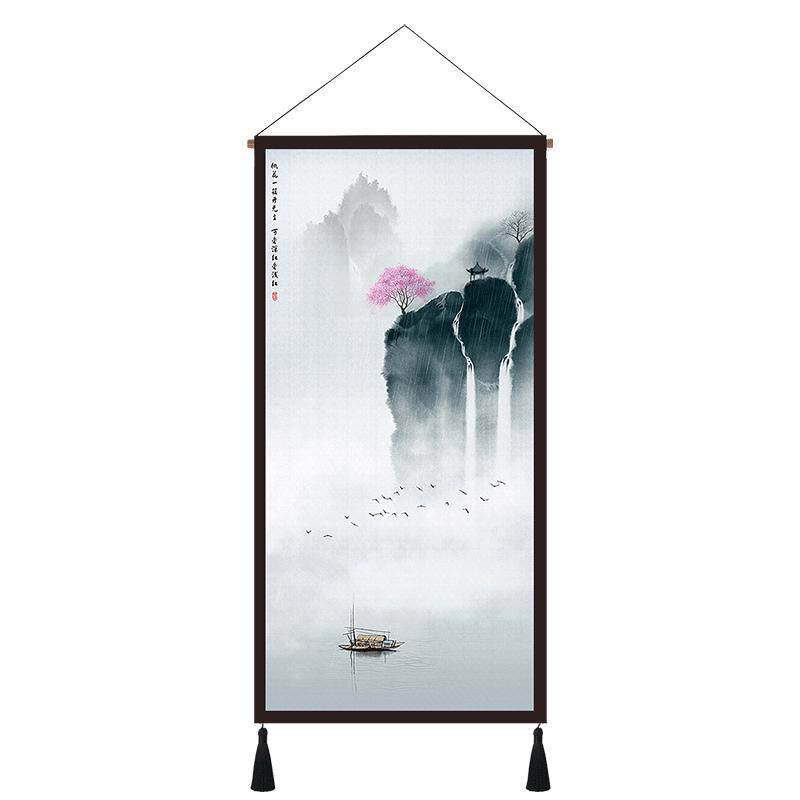 北欧客厅挂画布艺房间定制布画