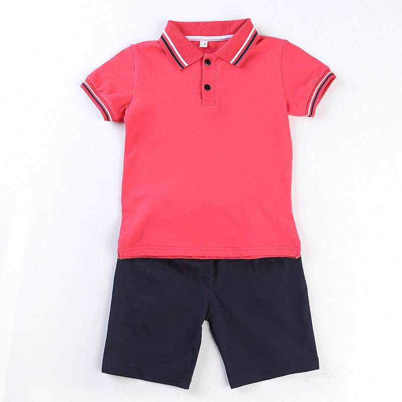 小学生校服儿童夏天polo衫套装 幼儿园园服英伦学院风短袖t恤短裙
