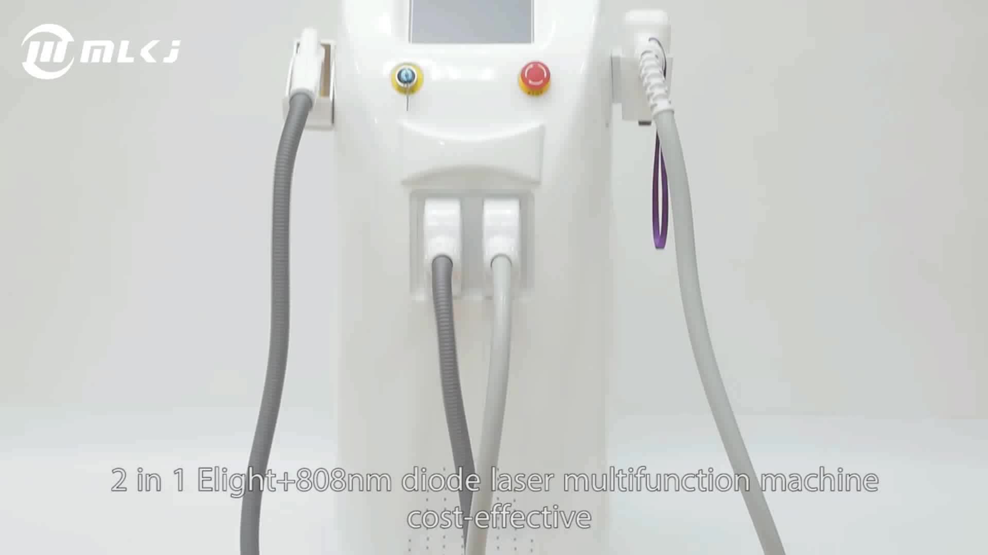 Laser Diode 808nm 2 Heads Ipl Diode Laser Hair Removal Machine