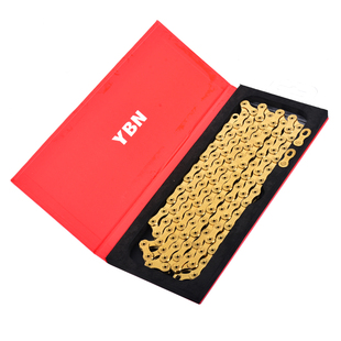 YBN SLA雅邦12速链条半镂空山地公路自行车12速黄金链条带魔术扣