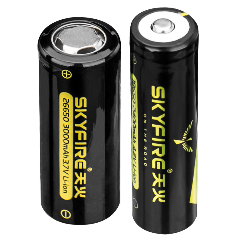 天火18650锂电池26650强光手电筒专用锂电池3.7v4.2v大功率动力