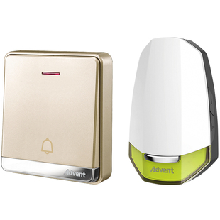 海得曼自发电门铃家用无线远距离遥控免插电子一拖二户外防水别墅