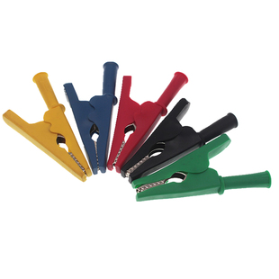 包邮全封闭鳄鱼夹纯铜试验夹接电线夹测试夹开口20mm可焊接和插拔