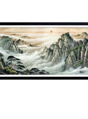 迎客松客厅装饰画山水画字画