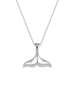 鱼尾项链女长小众设计情人节简约