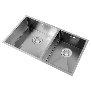 白鸟水槽 304不锈钢水槽双槽 厨房手工盆台下盆SQF7602