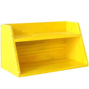 欧式实木挂墙上壁饰收纳盒双层架子宿舍简约置物整理架免打孔包邮