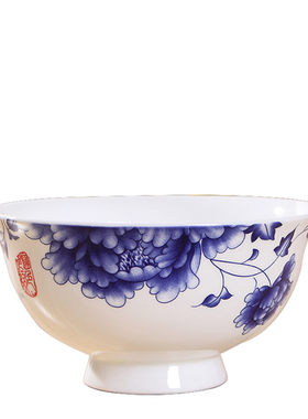 景德镇青花瓷陶瓷餐具碗金钟碗