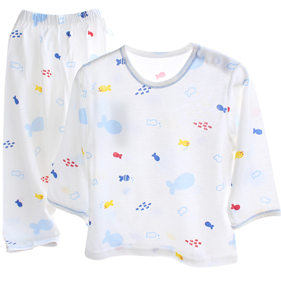 分体竹纤维夏季薄款长袖空调服