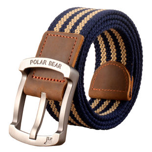 腰带帆布皮带针扣男女士青年休闲韩版个性年轻人牛皮牛仔裤带潮流