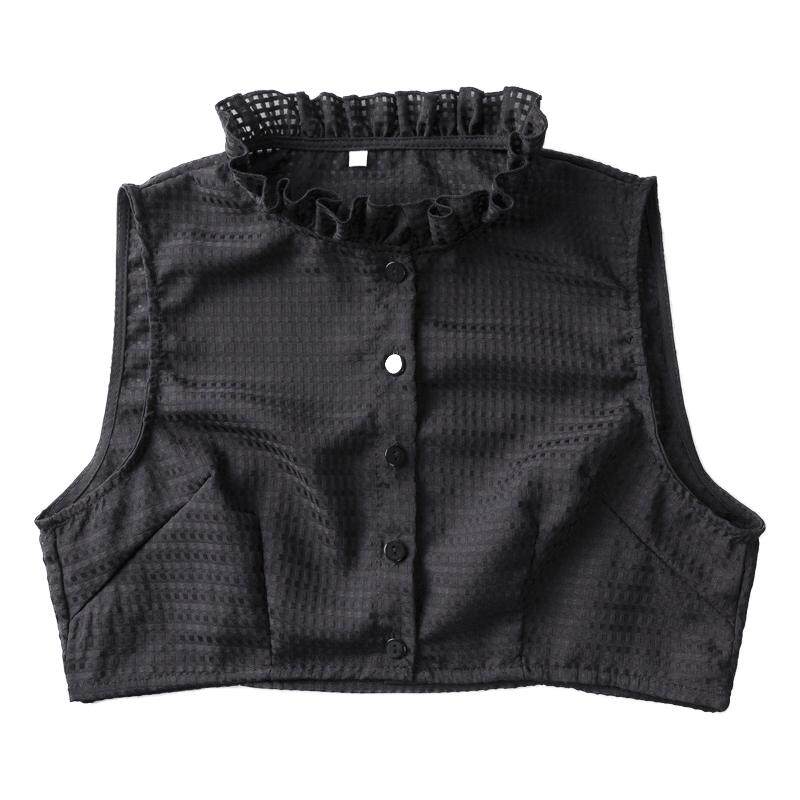 新品温柔淑女风荷叶边冬季假衣领