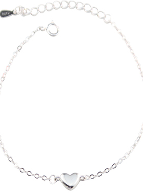 光面爱心手链女韩版小众设计桃心