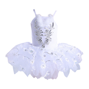 六一儿童仙鹤舞蹈演出服装丹顶鹤白鹭小鸟动物造型女童纱裙表演服