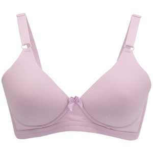 新款包邮 全棉无钢圈定型大码少女文胸上托侧收CD杯纯棉女士内衣