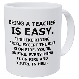 新款抖音ins网红being a teacher老师陶瓷咖啡牛奶马克茶水杯礼物