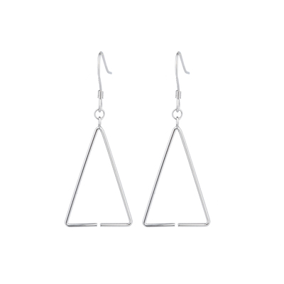 锐鹏s925纯银三角形女diy耳环