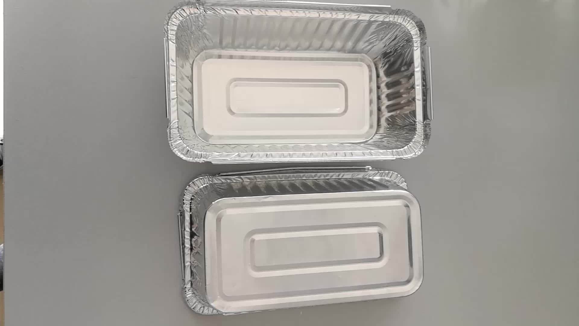 550ml Disposable Aluminum Foil Dishes Takeout Food Packing Aluminium