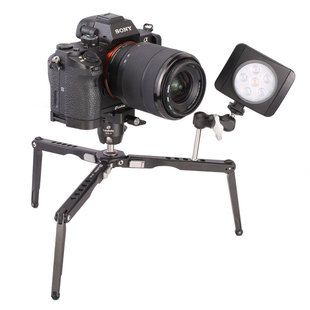 徕图/Leofoto MT-03铝合金蜘蛛桌面迷你两节三档调节摄影三脚架