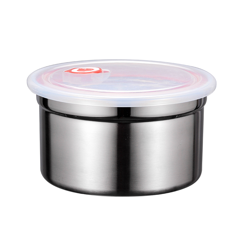 不锈钢保鲜盒密封碗304带盖圆形汤碗 便当碗泡面碗学生学校留样盒