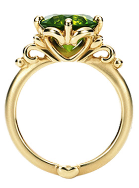 纯银镀18k爱心形原创设计风戒指