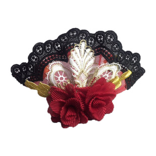 堂吉诃德芭蕾变奏头饰舞会舞台演出头饰红色头花发梳拉丁芭蕾舞