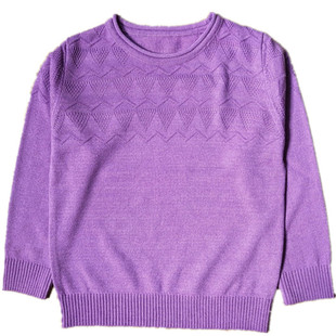 女童针织衫圆领套头薄款韩版加绒加厚中大童2025新款秋冬毛衣打底