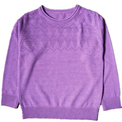 圆领套头加绒加厚新款打底针织衫