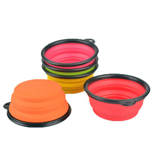 宠物用品狗狗折叠碗泰迪饮水器猫咪户外便携硅胶狗碗猫碗狗盆饭碗