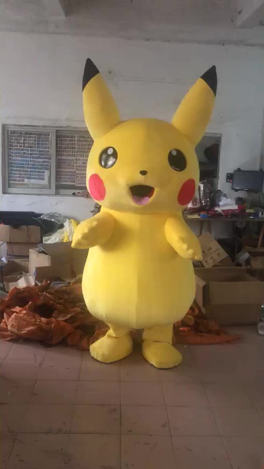 Professional Cartoon Character Costumes Used Pikachu Mascot Costumes