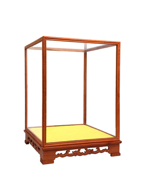 专业防尘罩红花梨展示盒工艺品