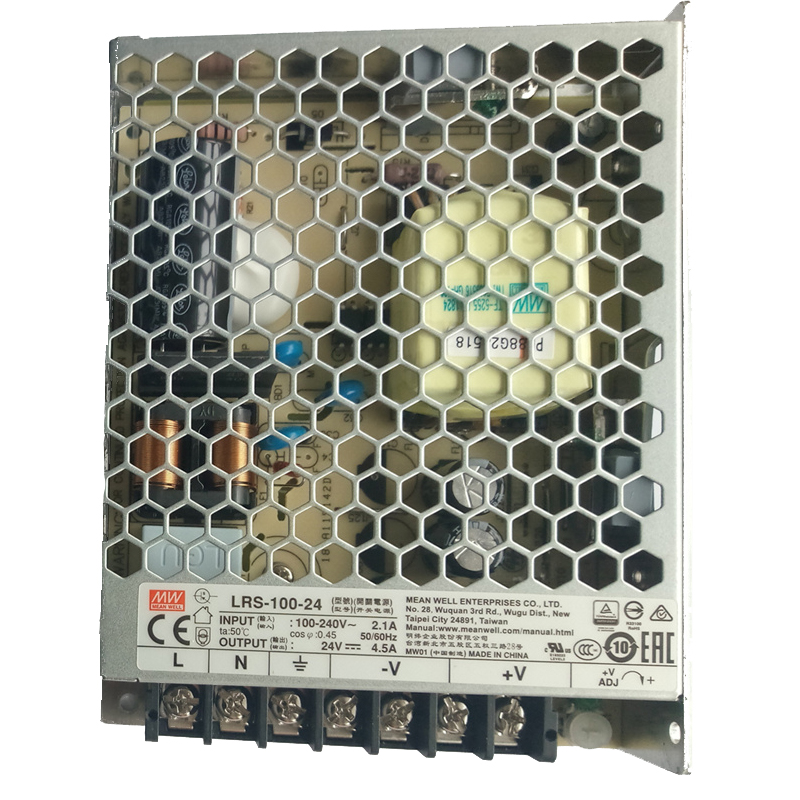 LRS-100-24台湾明纬开关电源超薄100W24V4.5A直流工控稳压变压器